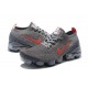 Nike Air VaporMax Flyknit 3 W/M Grey Red Running Shoes CT1270 001