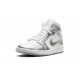 Nike Air Jordan 1 Mid Womens Metallic Silver FN5031-100 Shoes