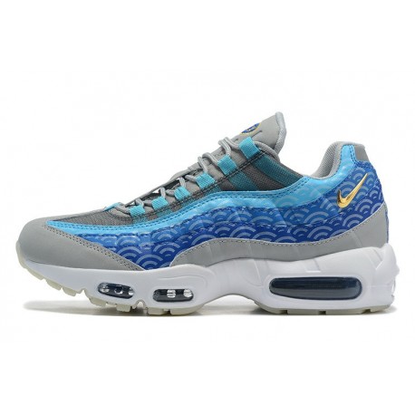 Nike Air Max 95 TT Men Blue Grey White Running Shoes CW7992 001