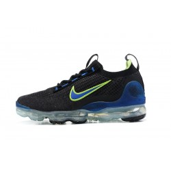 Nike Air VaporMax 2021 Flyknit W/M Black Green and Blue Running Shoes