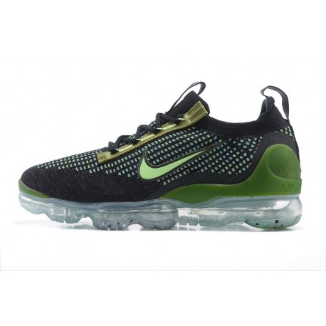 Nike Air VaporMax 2021 Flyknit W/M Black Green DQ7640 001 Running Shoes