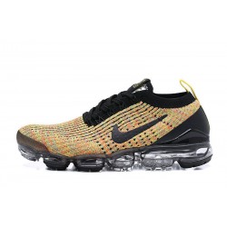 Nike Air VaporMax Flyknit 3 W/M Black Yellow Running Shoes AJ6900 006