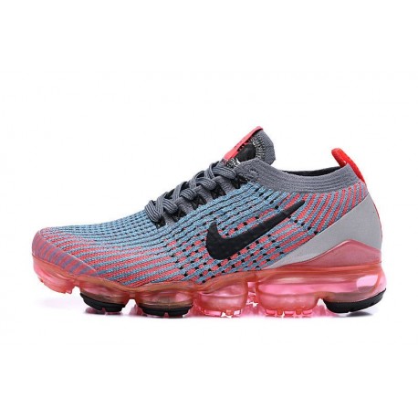 Nike Air VaporMax Flyknit 3 W/M Grey Red Running Shoes AJ6900 601