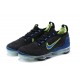 Nike Air VaporMax 2021 Flyknit W/M Black Green and Blue Running Shoes