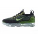 Nike Air VaporMax 2021 Flyknit W/M Black Green DQ7640 001 Running Shoes